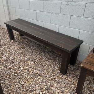 Dark Wooden Bench